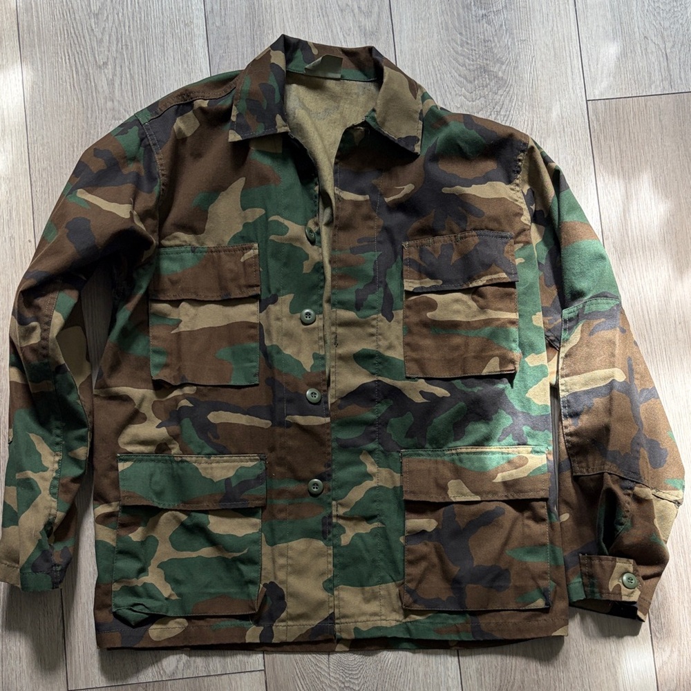 Men's Camouflage Field Jacket - Green Camo